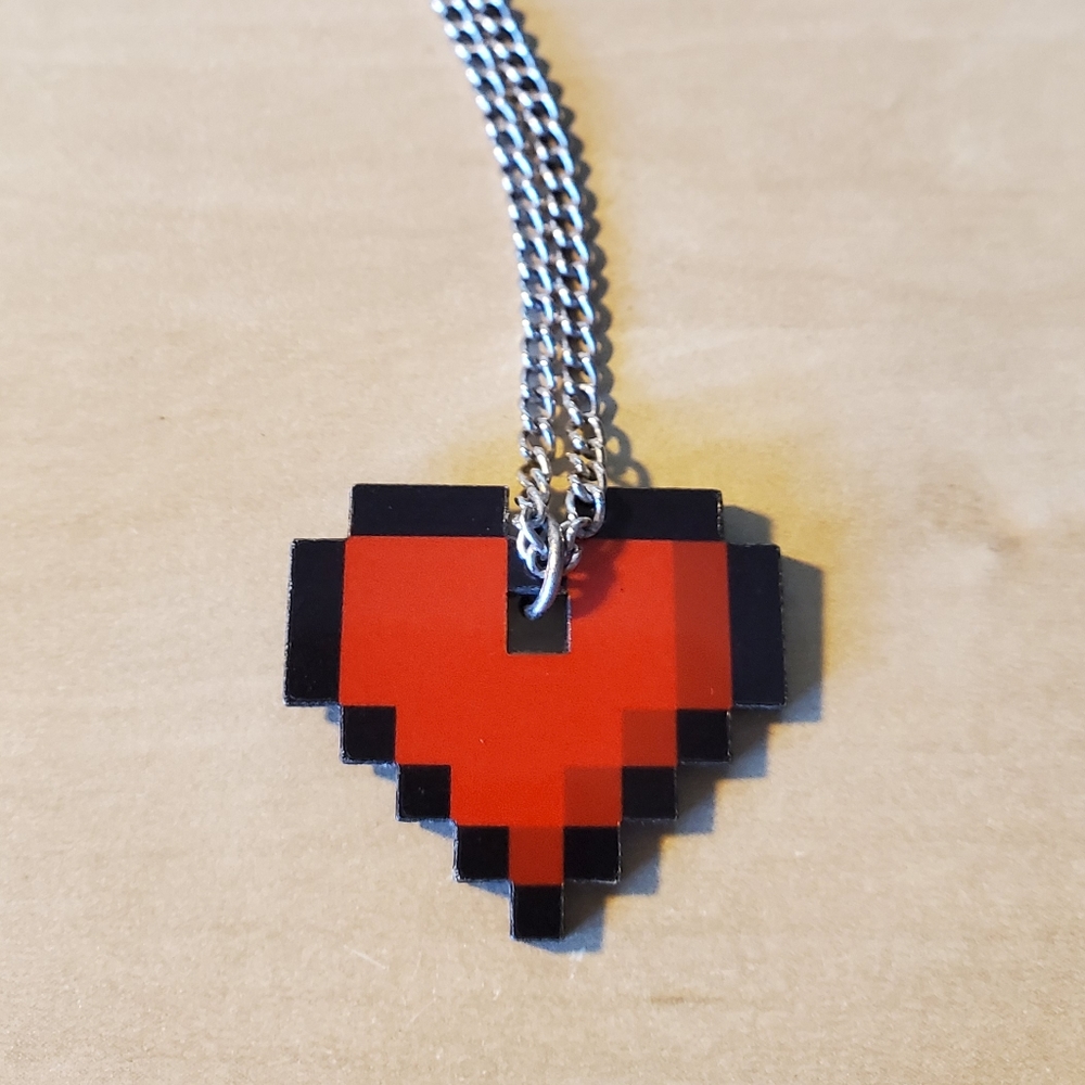 8 Bit Heart Necklace ❤